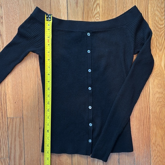 Frame Denim wool blend ribbed off the shoulder sweater - Picture 14 of 15